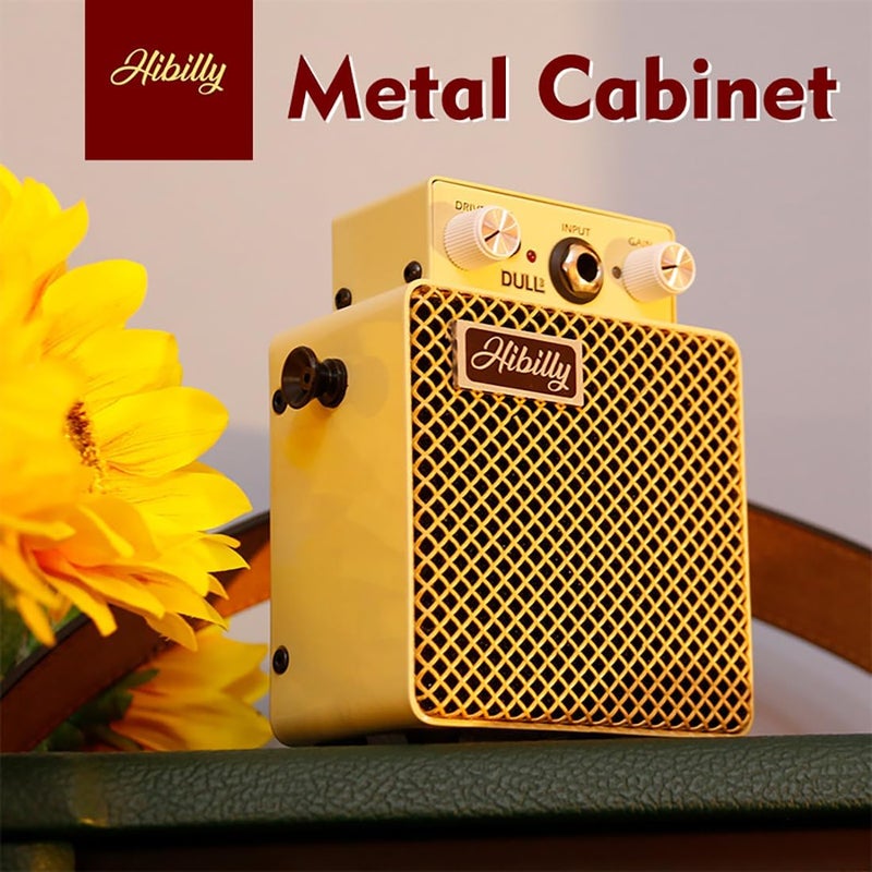 HiBilly Dull3 Full-Metal Mini Guitar Amplifier, Rechargeable 3W Pocket Micro Amp with Clean/Overdrive/Distortion Modes, 3" Speaker, 1200mAh Battery - Image 5